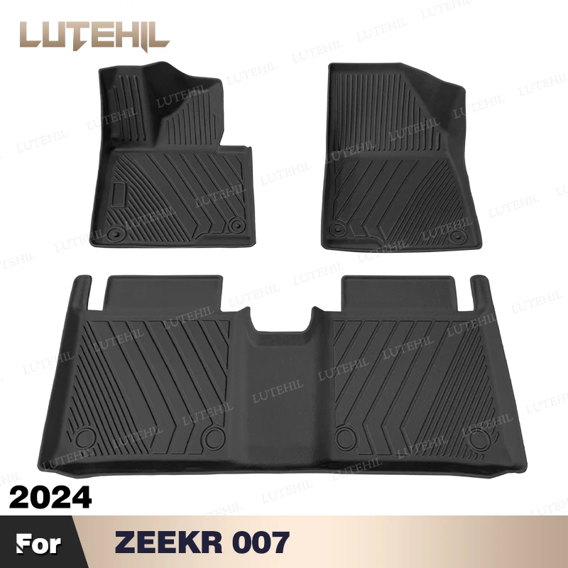 

Для ZEEKR 007 2024, всепогодный напольный коврик из ТПЭ, полный комплект, водонепроницаемый автомобильный защитный коврик для интерьера, аксессуары
