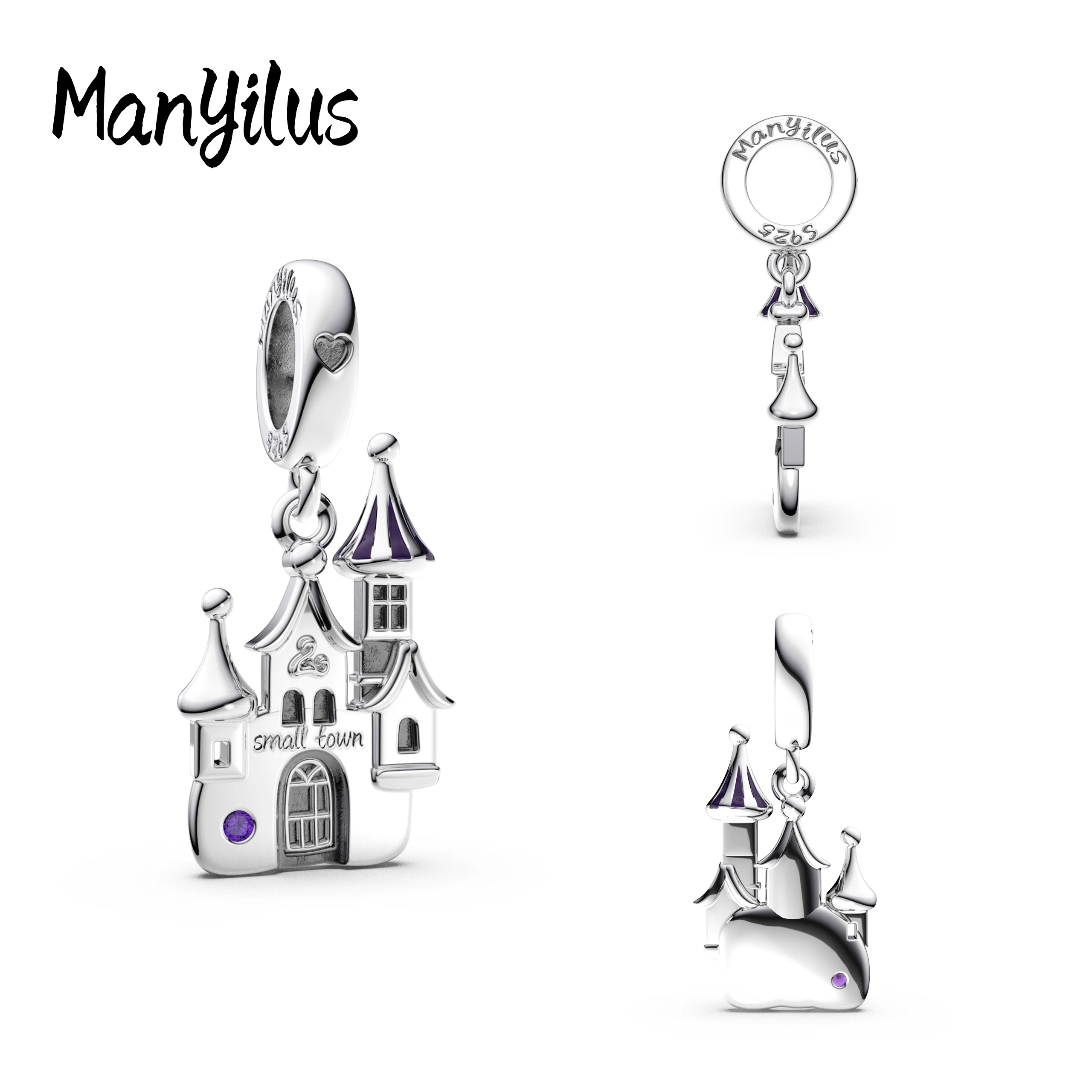 

Manyilus New 2025 Castle Charms S925 Sterling Silver Spanish Bear Beads For Original 925 Charm Bracelet Beads Jewellery Making
