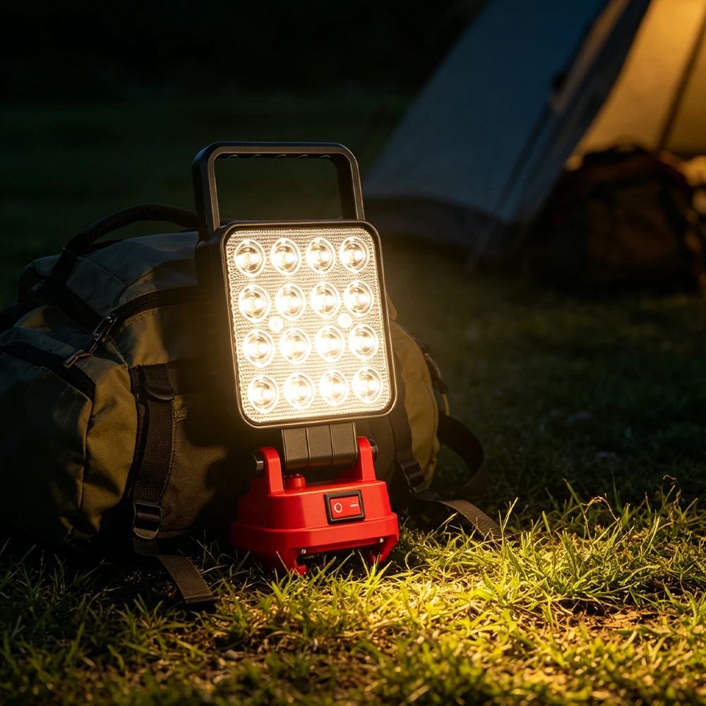 Für Makita/Milwaukee/Dewalt 18V LED-Arbeitslampe, Handbeleuchtungslampe mit USB, geeignet für Notbeleuchtung im Freien – Detail 7