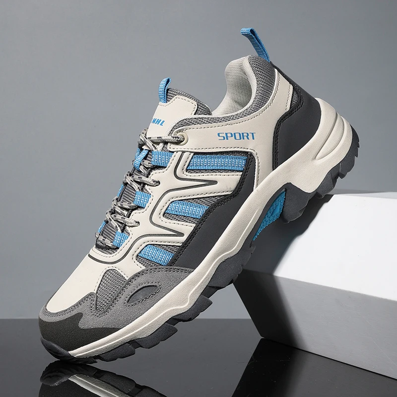 

Мужская походная обувь, прочная спортивная обувь на открытом воздухе, мужская треккинговая износостойкая нескользящая обувь, кроссовки для альпинизма и охоты на шнуровке, повседневные новые