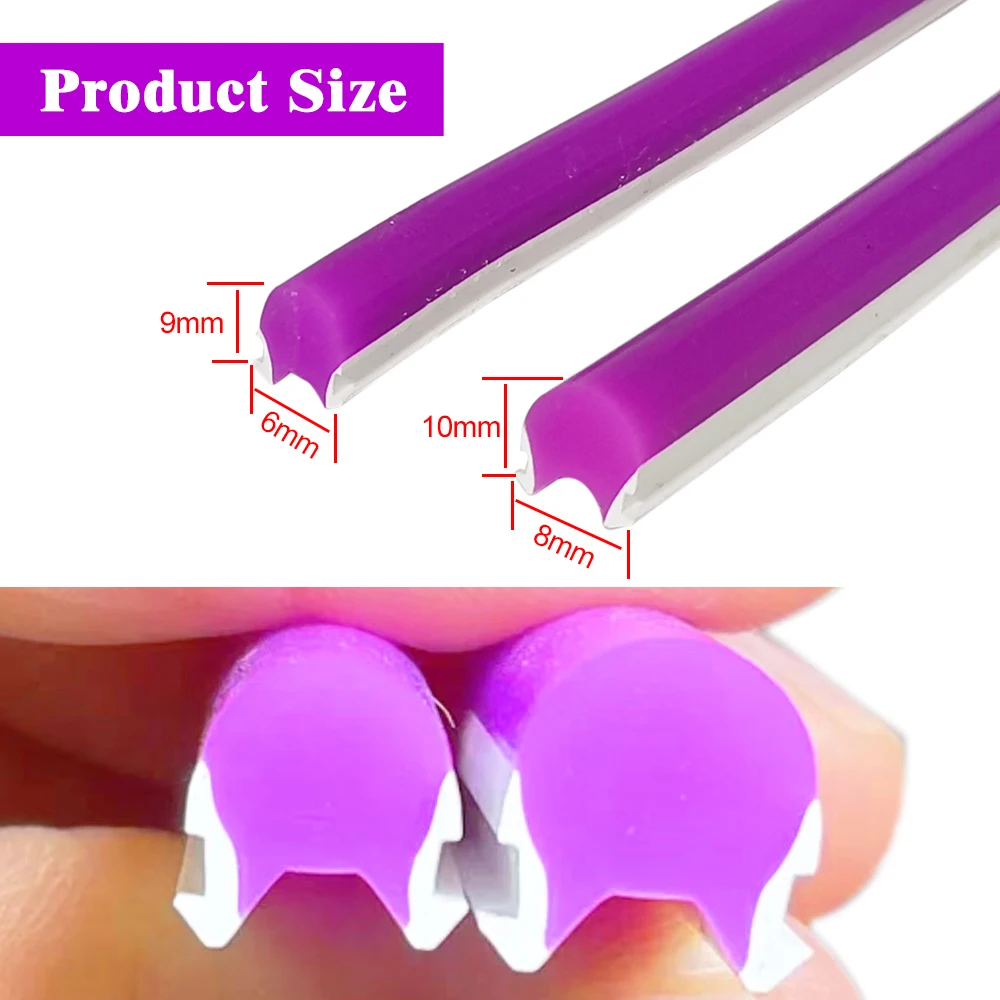 6mm 8mm Separation Neon Strip Flexible Soft Bendable Silicone Tube For DIY LED Light Sign Making IP67 Waterproof 12Colors 1m-20m