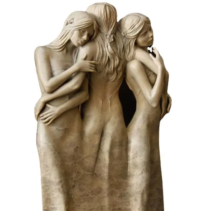 Nordic Three Goddess Sculpture Statues Resin Crafts Decoration Home Bedroom Figurines Ornaments Office Study Accessories Items