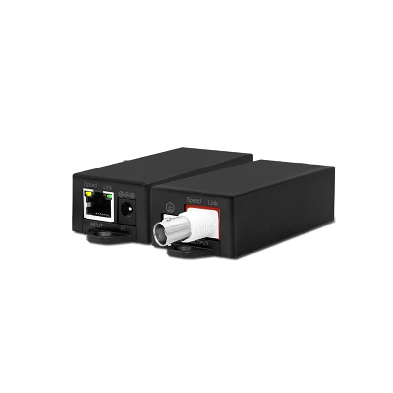 POEPLUS 8 พอร์ต Coaxial 100Mbe BNC Extender Switch 4X10gbe RJ45 Uplink 100Mbps BNC Extender ยาวระยะทางเกียร์