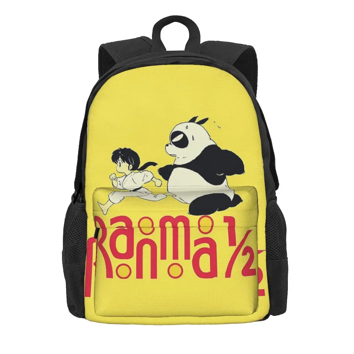 Ranma 1/2 Saotome Pig Girls Backpacks Boys Girls Bookbag Students School Bags Cartoon Kids Rucksack Shoulder Bag Large Capacity