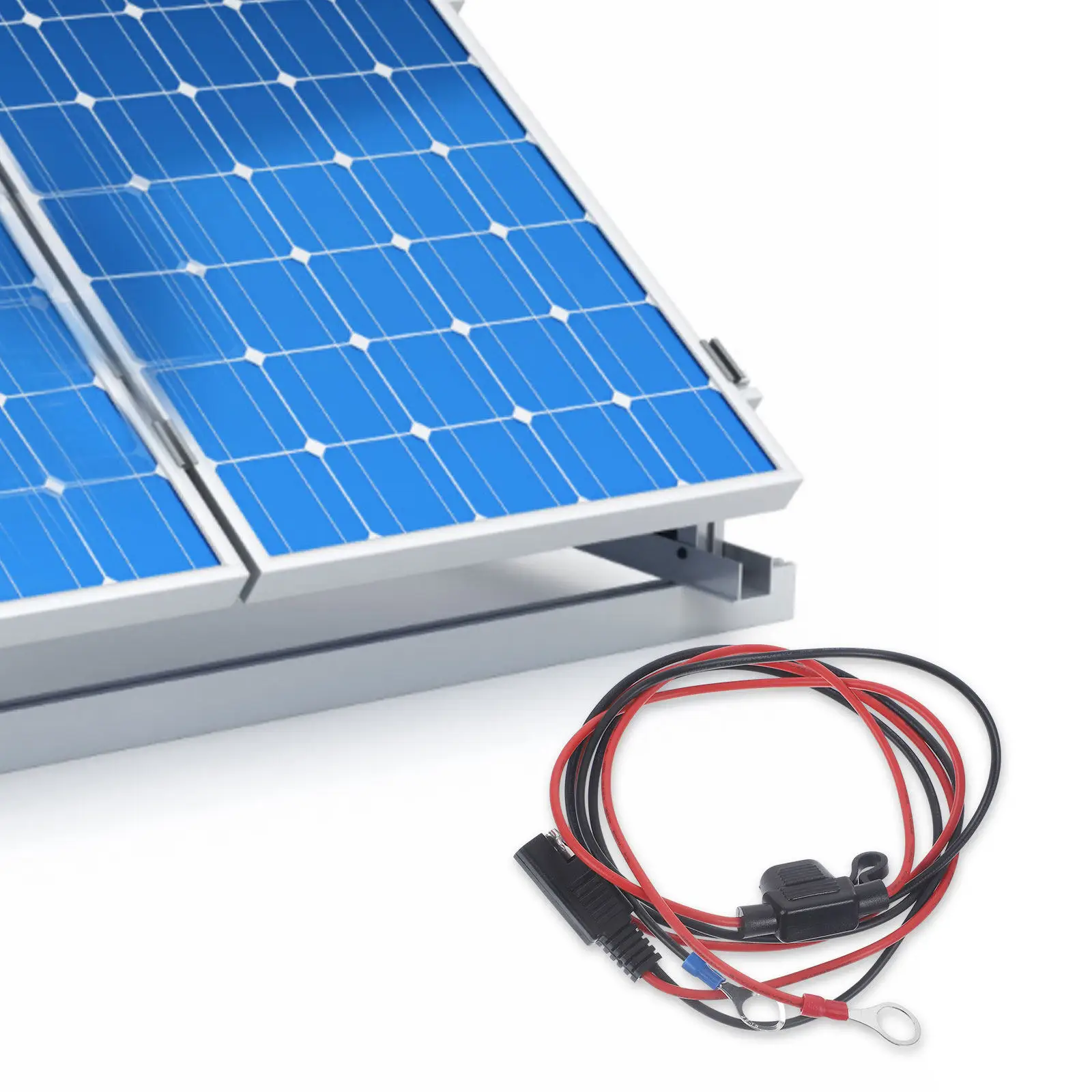 Solar Sae Extension Cable Overload Protection Solar Panel Connecting Cable Outdoor Extension Cord Tan Color