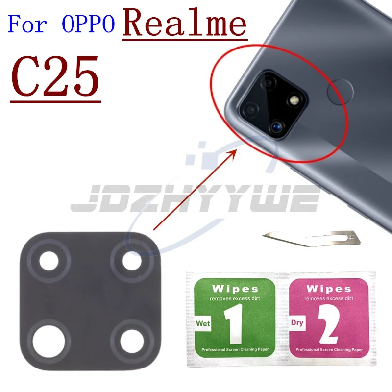 2PCS Rear Back Camera Glass Lens For OPPO Realme C2 C3 C11 C12 C15 C25 C25Y Q Q3 5G X2 Pro XT With Adhesive Tape Parts+Tools