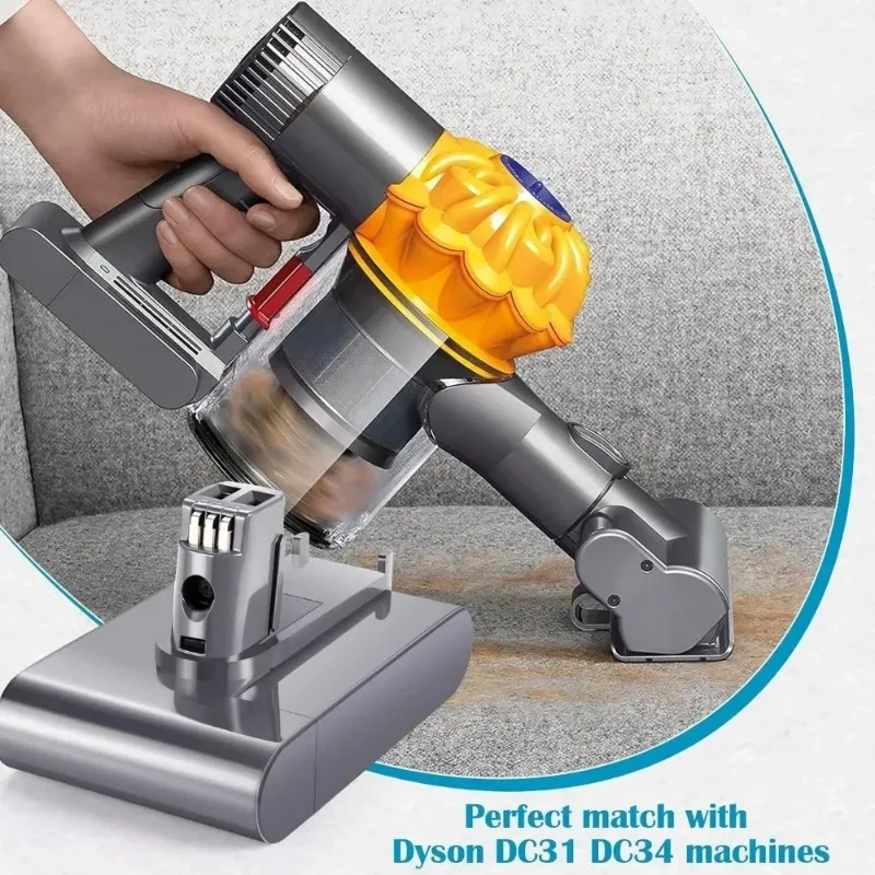 

Rechargeable 22.2V Vacuum Cleaner Battery Type A/B Compatible with Dyson DC35 DC45 DC31 DC34 DC44 DC31 Animal DC35 Animal 917083