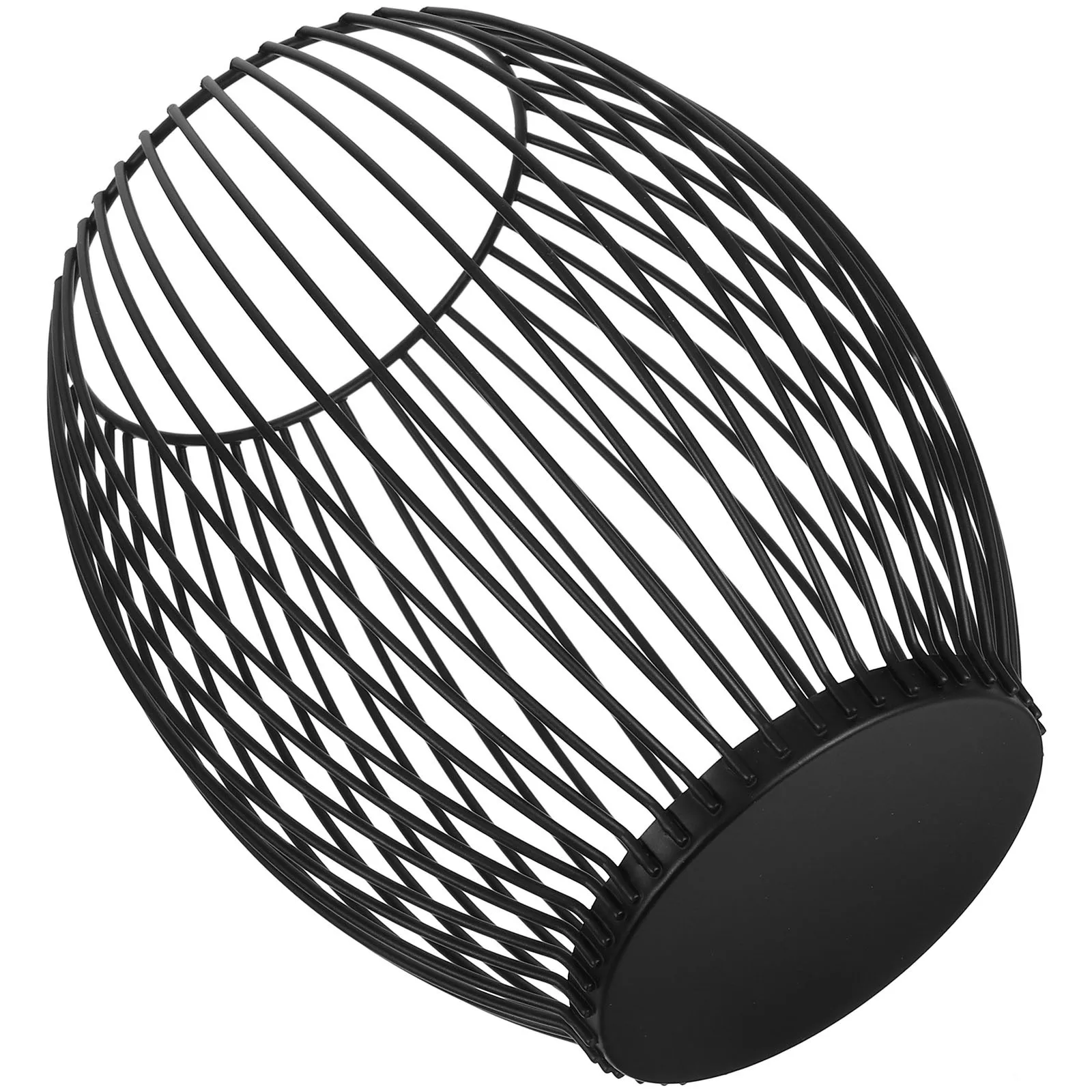 

1pc Iron Wire Fruit Basket Large Capacity Hollow Storage Basket For Kitchen Snack Vegetable Organizer Desktop Farmhouse