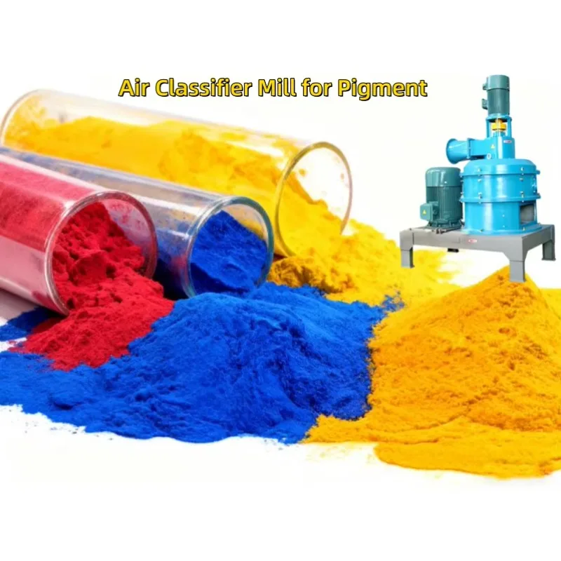 High Capacity Mini Pigment Grinding Machine AC Motor Bearing Engine for Printer Toner Processing 1-10 T/h