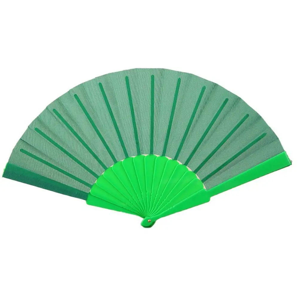 Portable Folding Fan Plastic Plain Cloth Hand Fan Elegant Chinese Fabric Hand Fan for Weddings Travel Party Dancing Cosplay