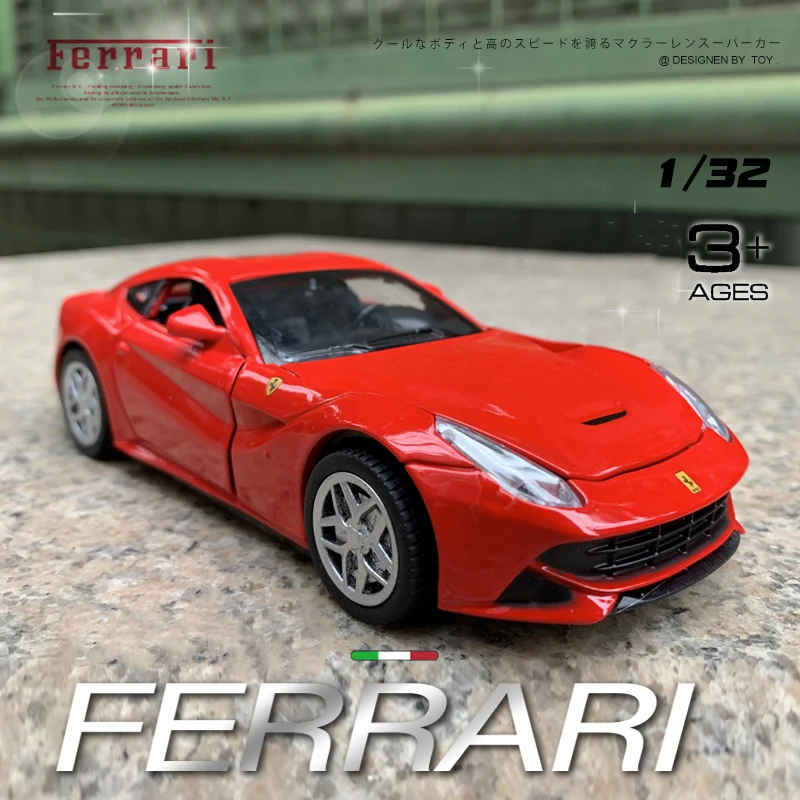 1:32 F12 Berlinetta Alloy Sports Car Model Diecast Metal Toy Vehicles Car Model Simulation Sound Light Collection Gift