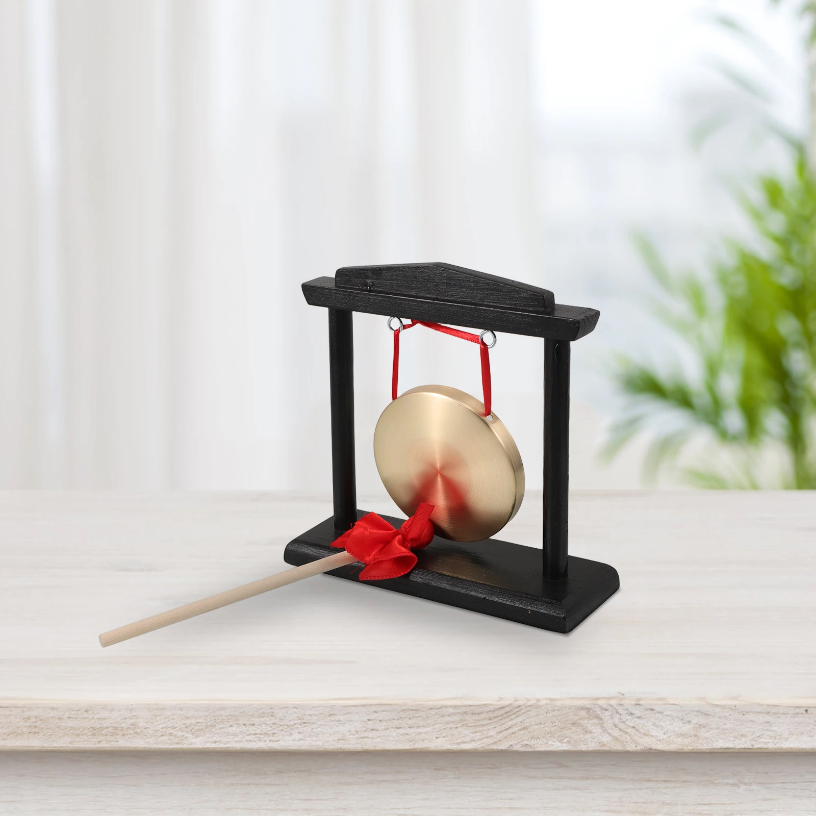 

1 Wooden Instrument Universal Classroom Desktop Music Instrument Wind Gongs For Outdoor Support Music Bless Wind Stand