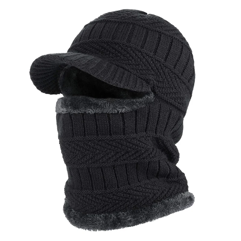 

Зимняя шапка для мужчин Skullies Шапки Шапки Зимние шапки для мужчин Женский шерстяной шарф Кепка Балаклава Маска Капот Вязаная шапка для женщин
