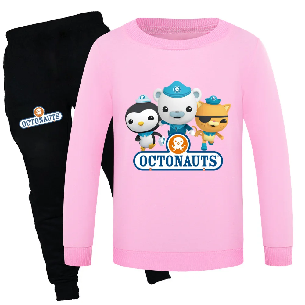 Fashion Kids Clothes Sets OCTONAUTS Casual Anime Cartoon Sportswear Children Sweatshirts Boys Girsl Pullover and Pants Outfits