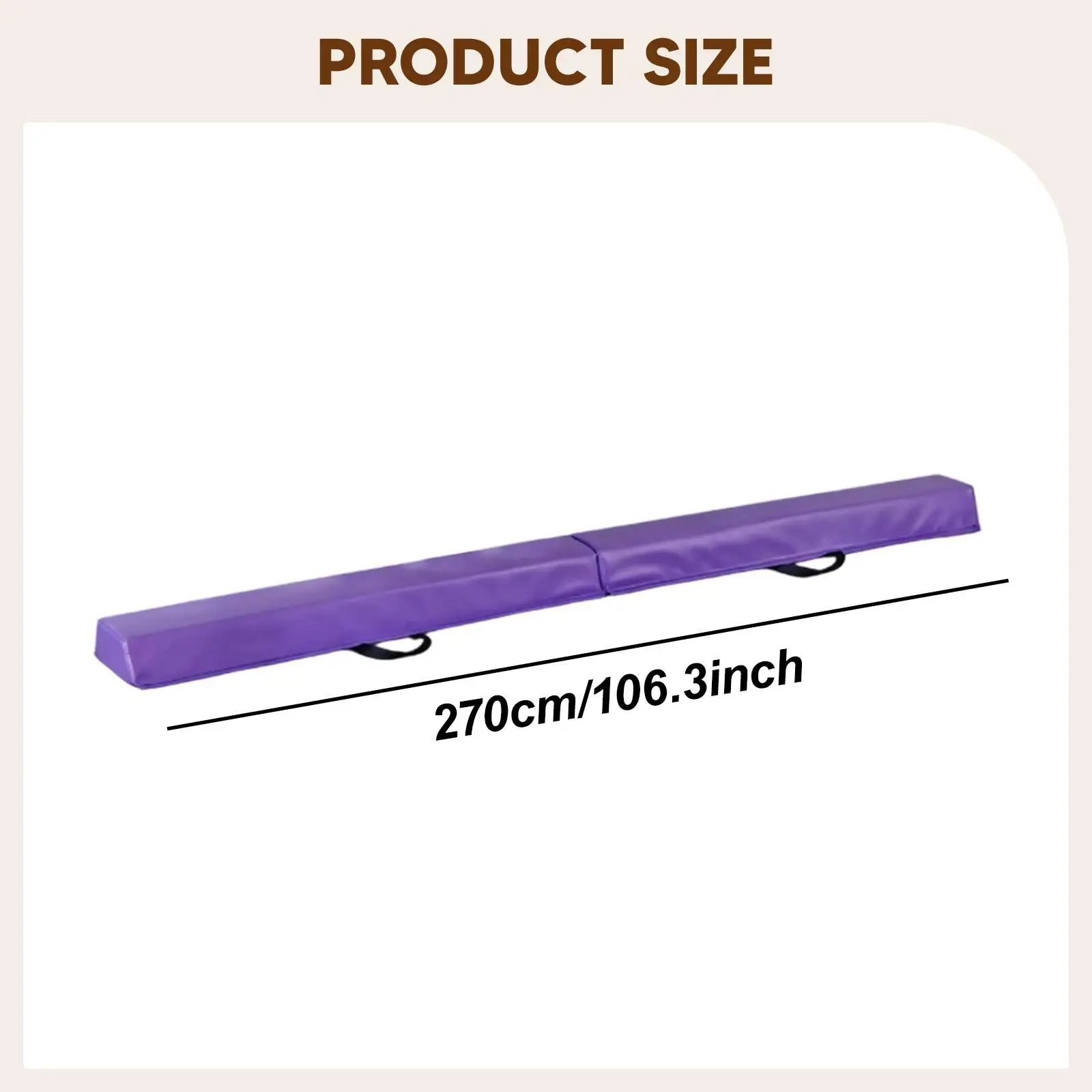 2.7M Balance Beam for Kids Builds Confidence Sensory Training Equipment, Gymnastics Equipment for Game, Basement Indoor