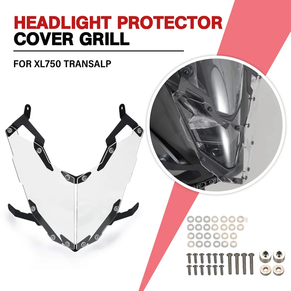 

Motorcycle HeadLamp Mesh Grille Lampshade Motorcycle Headlight Protector Cover FOR Honda XL750 Transalp 750 2022-2023-2024-2025