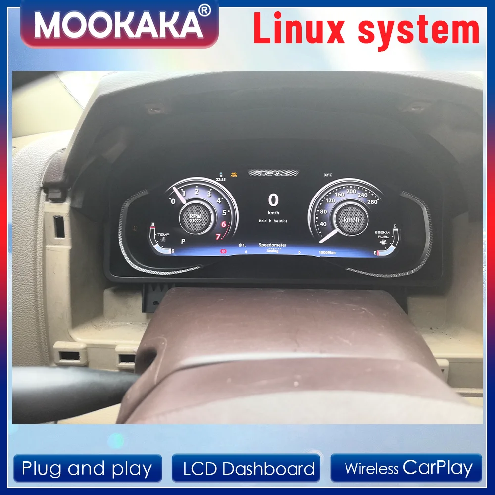 

Auto Digital Cluster Dashboard Panel For Dodge Ram TRX 2013-2018 Car Instrument LCD Speedometer Screen MPH KMH Meter Display
