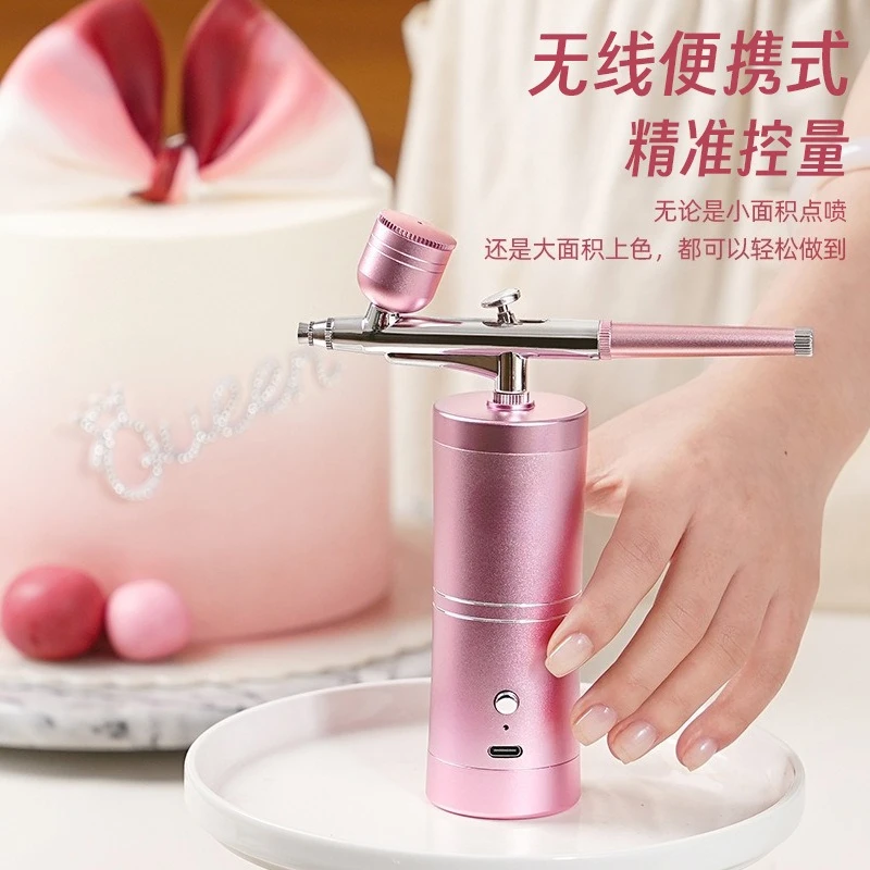 Cordless Electric Sandblasting Gun, Mousse Coloring, Baking Spraying