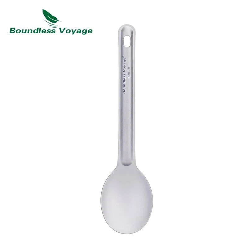 Boundless Voyage Titanium Cutlery Reusable Spoon Spork Set Lightweight Camping Tableware Outdoor Flatware