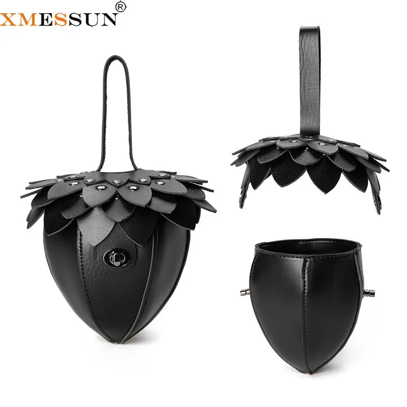 XMESSUN New Trendy Vintage Lipstick Bag for Women,Retro Coin Purse Strawberry Pinecone Shape Coin Wallet Personality Waist Bag