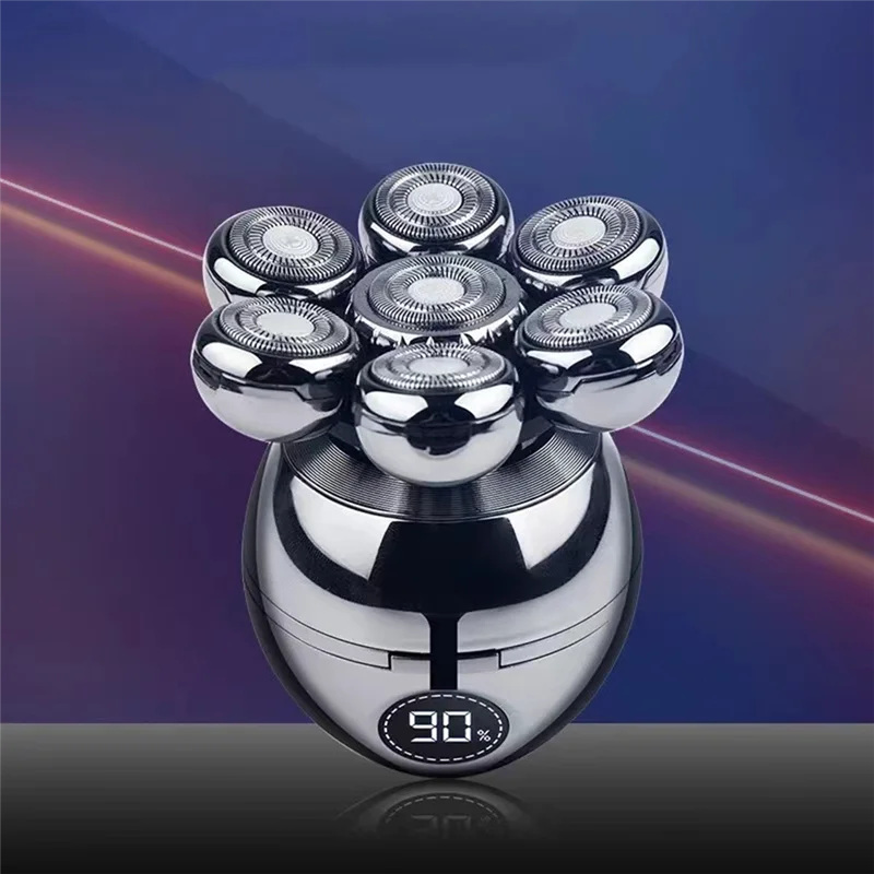 ABKR-Electric Head Shaver For Bald Men 7D Floating Cutter Beard Trimmer Clipper Waterproof Shaving USB Charging Trimmer