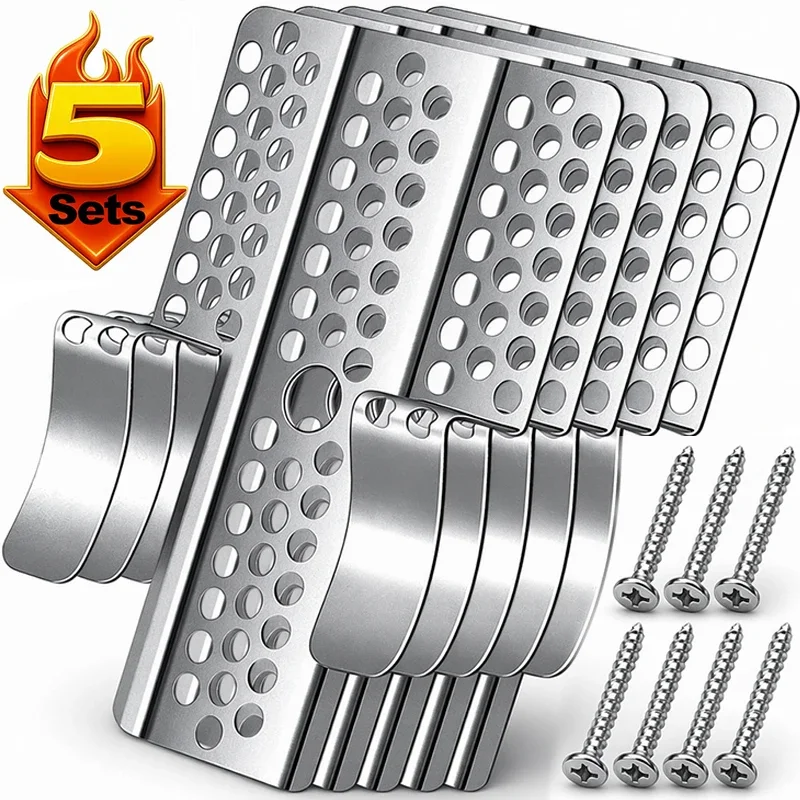 10/1Sets Drywall Repair Clips with Screw Metal Wall Patch Fixing Bracket for 1/2 Inch Plasterboard Hole Repair DIY Tool Kit Set