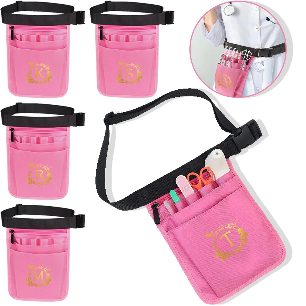 Nurse Waist Pocket Medical Supplies Storage Bag Wreath Series Nurse Universal Waist Pack Multi Pocket Work Storage Bags