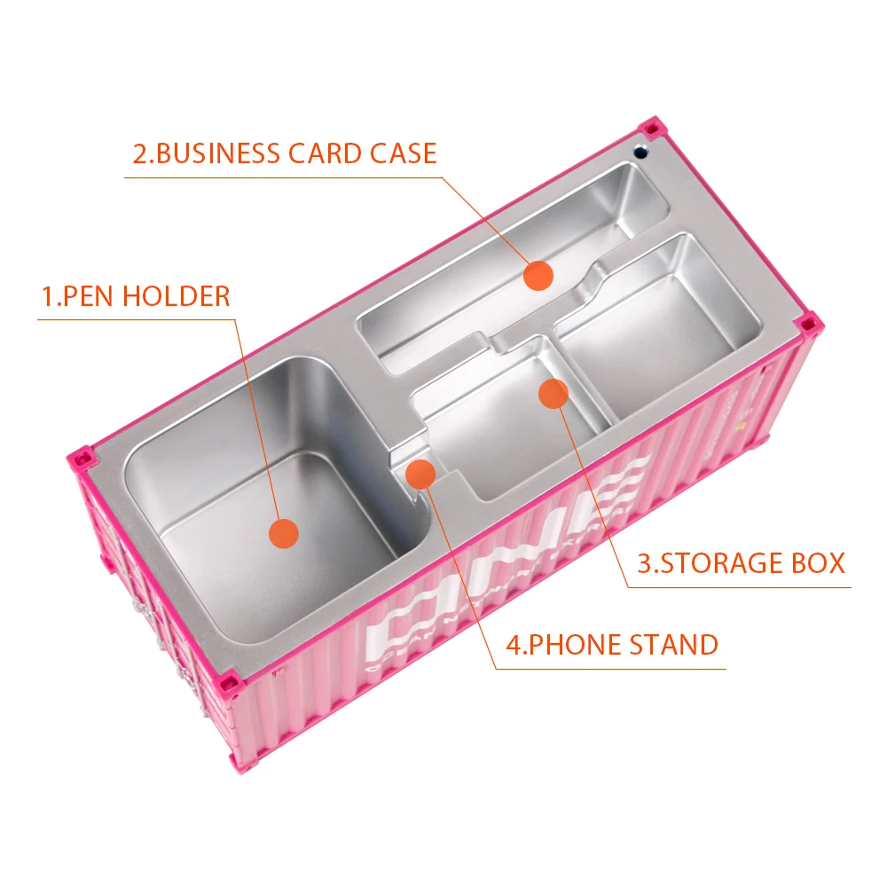 Contenedor de modelo de simulación de envío 1:30, portalápices multifunción, caja de tarjetas de visita, caja de almacenamiento, regalo