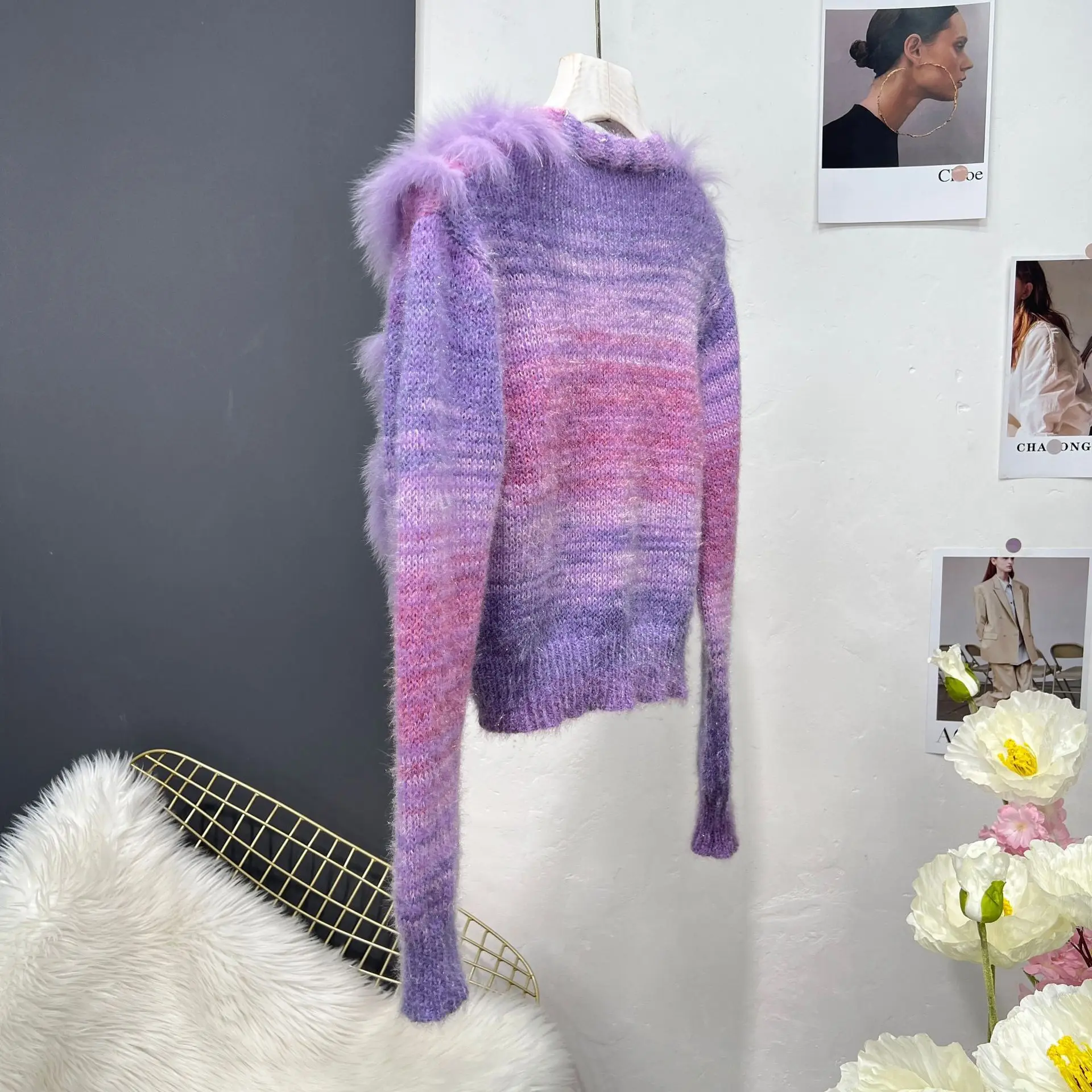 2022 Autumn/Winter New Sweater Women's Short Sweater Knitted Cardigan Coat Celebrity Xiaoxiangfeng