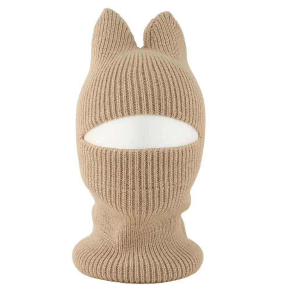 

Аксессуары Вязаная шапка для защиты ушей Вязаная крючком мягкая шерстяная вязаная шапка Ветрозащитная цельная шапка-бини Зимняя шапка