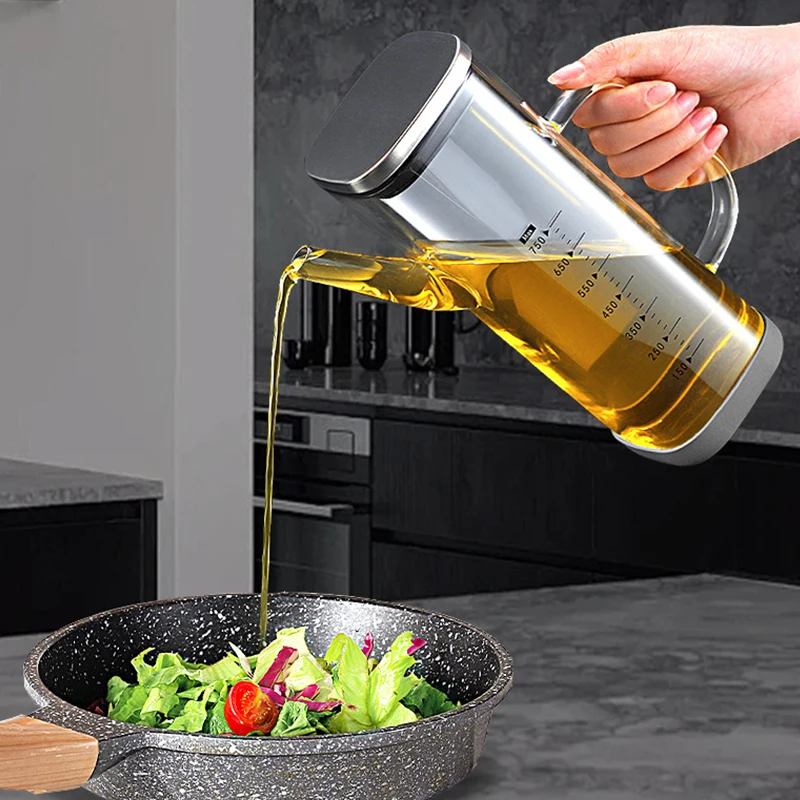 

Пыленепроницаемый кухонный контейнер для соуса из боросиликатного стекла, герметичный дозатор оливкового масла с прецизионным наливом