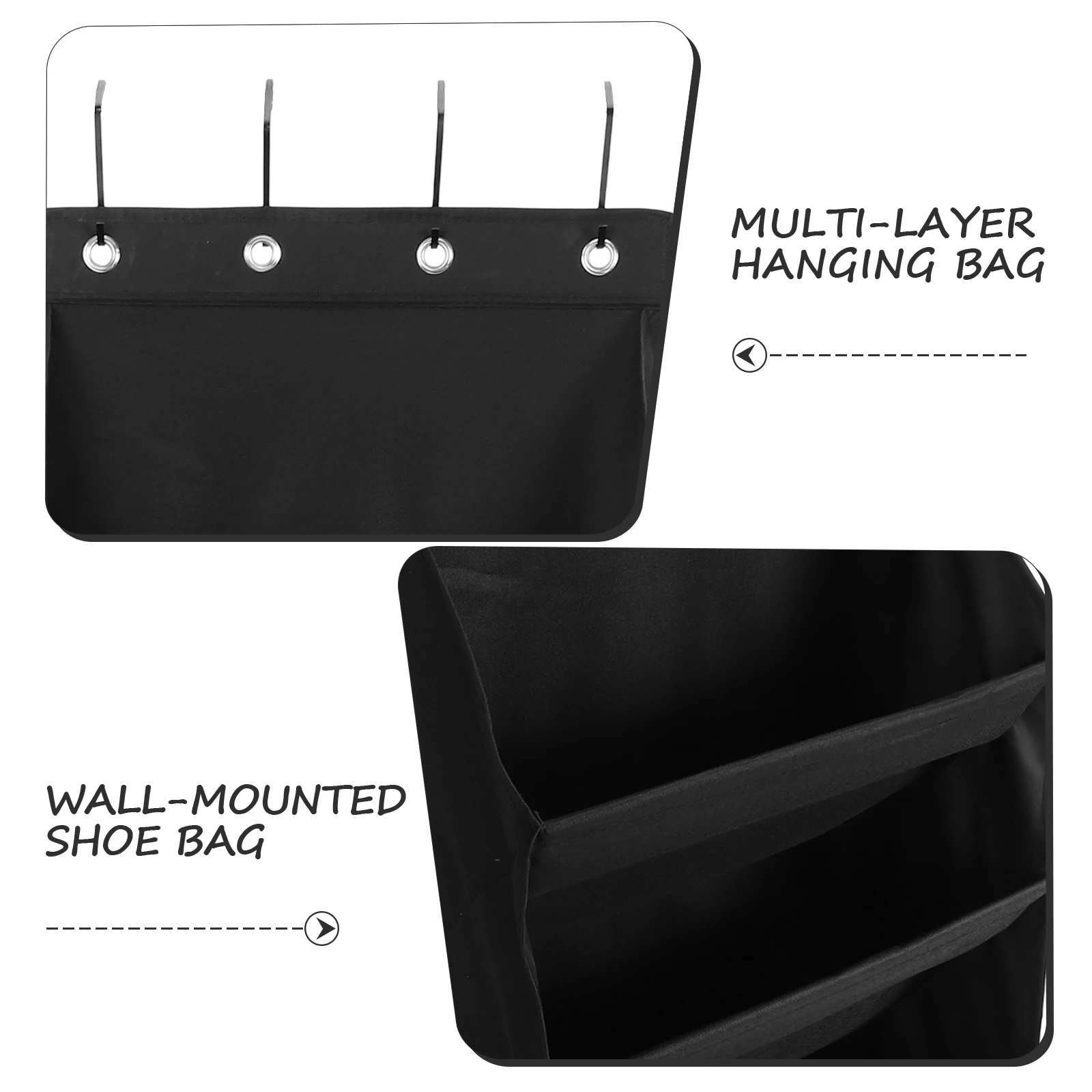 

Wall Mountable Shoe Storage Bag with Multi Pockets for Bedroom Bathroom Kitchen Door Hanging Organizer Non Fading Tear Resistant