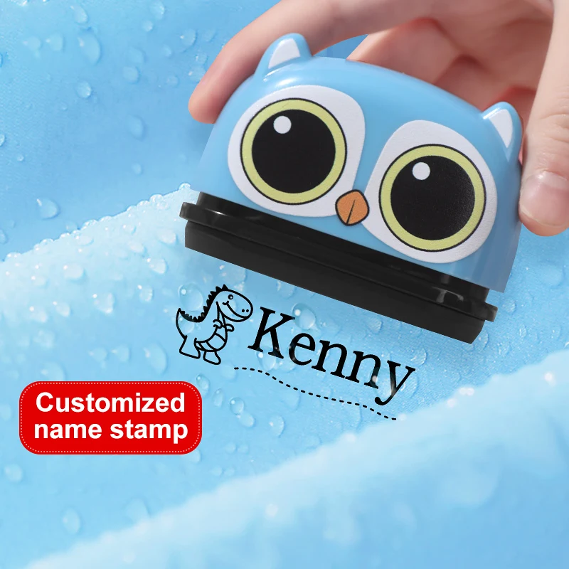 Personalized Student Name Stamp-Eco-Friendly Waterproof Self-Inking Seal, Custom Gift for Children, Teachers & Travel Essentials