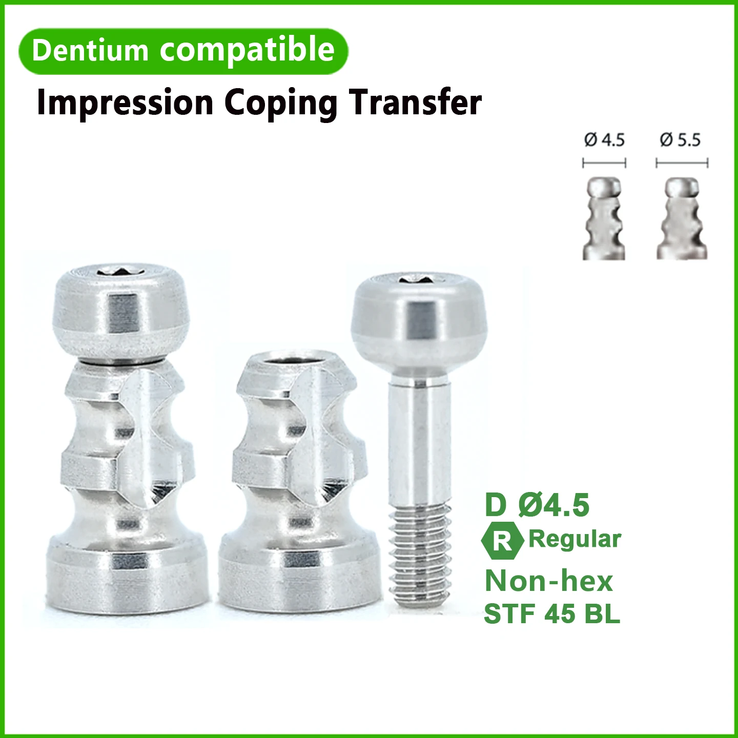 Compatible with Dentium Dental Impression Coping Transfer Multi Unit MUA Closed Tray Technique CNC Machined Pick-Up Abutment OEM