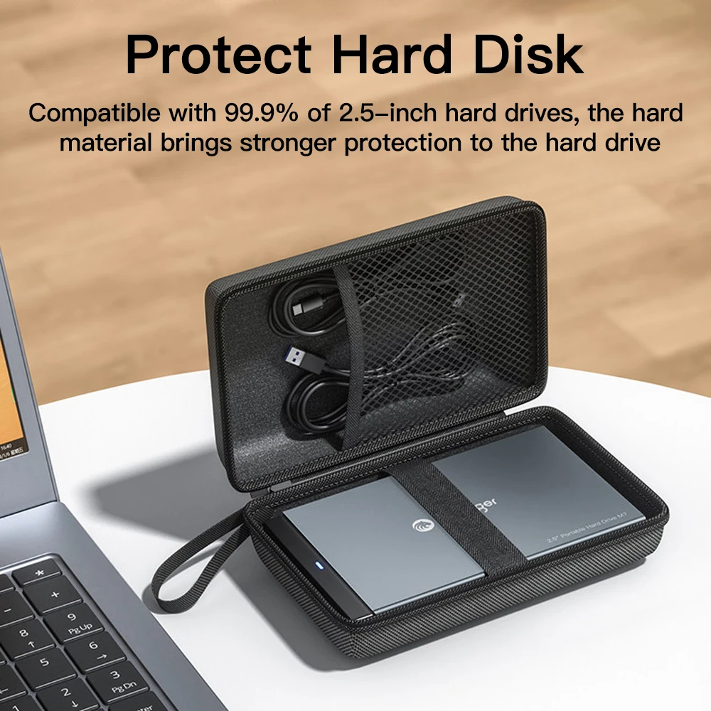 Meetiger 2.5 inch hard disk box solid color protection bag portable hard disk case suitable for hard disk storage protection
