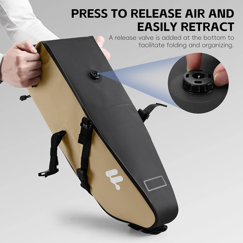 WEST BIKING Bike Saddle Bag Large Capacity Cycling Tail Bag 10L-14L Foldable Waterproof Under Seat Bike Travel Storage Saddlebag