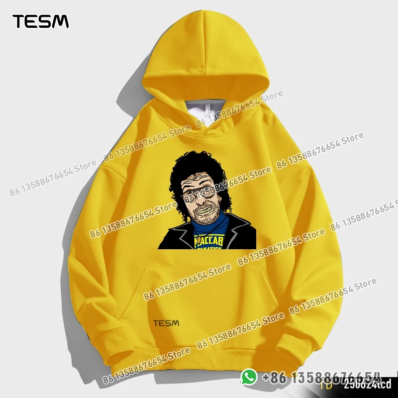 

TESM Autumn Men Women Cartoon Graphic Yellow Hoodie - Unisex Fashion Pullover Daily Casual Wear Soft Fabric