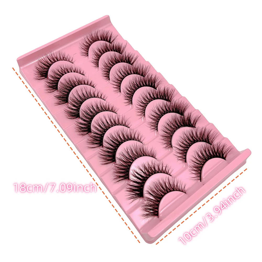 10 paia di ciglia finte visone finto 3D occhio di volpe: antiallergico, stile occhio di gatto completo, possono migliorare la lunghezza dell'occhio