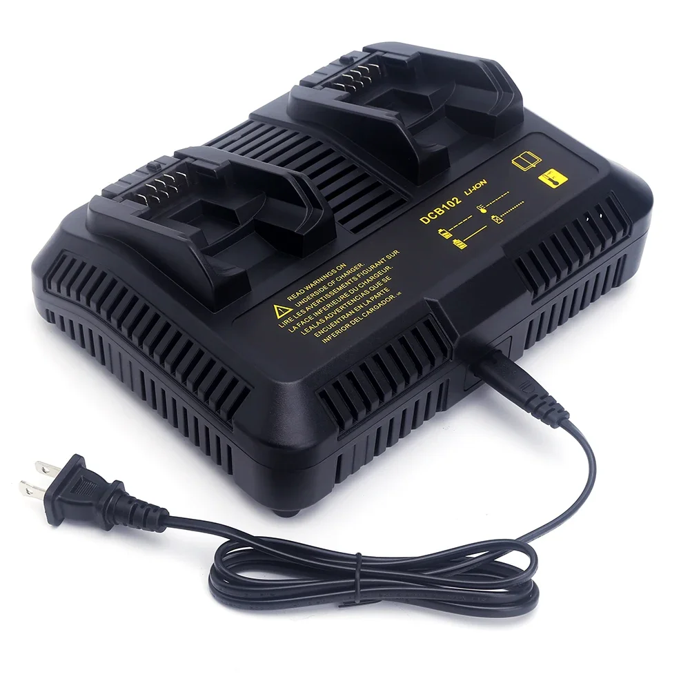 J048 Dual Port Charger DCB102 10.8v to 20v lithium battery DCB101 DCB107 DCB140 DCB200 Power Tool battery Charger