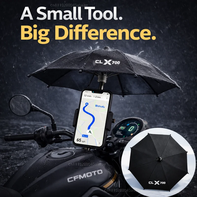 

Держатель для телефона и зонта для мотоцикла CFMOTO CLX700, водонепроницаемый, солнцезащитный, антибликовый, дождезащитный, крепление на руль для GPS-навигатора