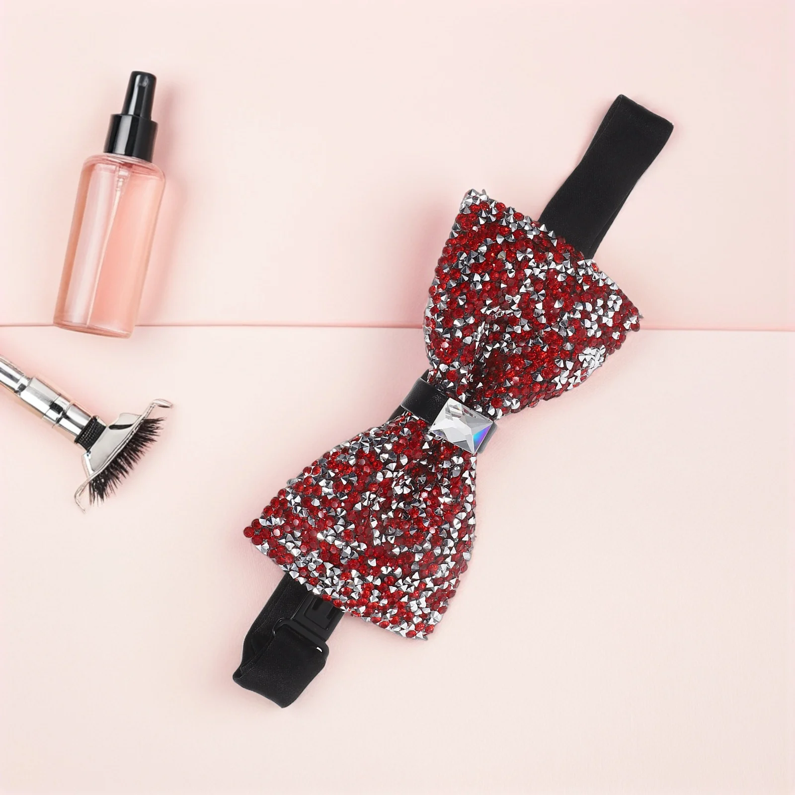 

Men Rhinestone Bow Tie Pre Tied Elegant Sparkly Bowtie Luxury Suit Accessory Wedding Party Formal Rhinestone Tie Men