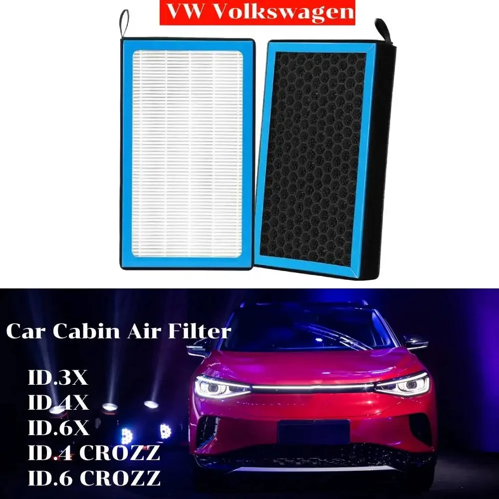 For VW ID4 ID.3 ID6 2024 2023 2022 2021 Car Cabin Air Filter with Activated Carbon Honeycomb Mesh Fragrance Conditioner Refresh