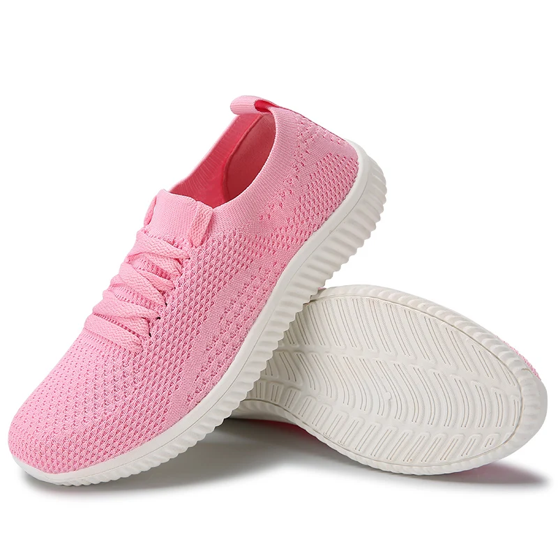 2025  Running Summer Tennis Women Casual Shoes Breathable Walking Mesh Lace Up Flat Shoes Sneakers Women