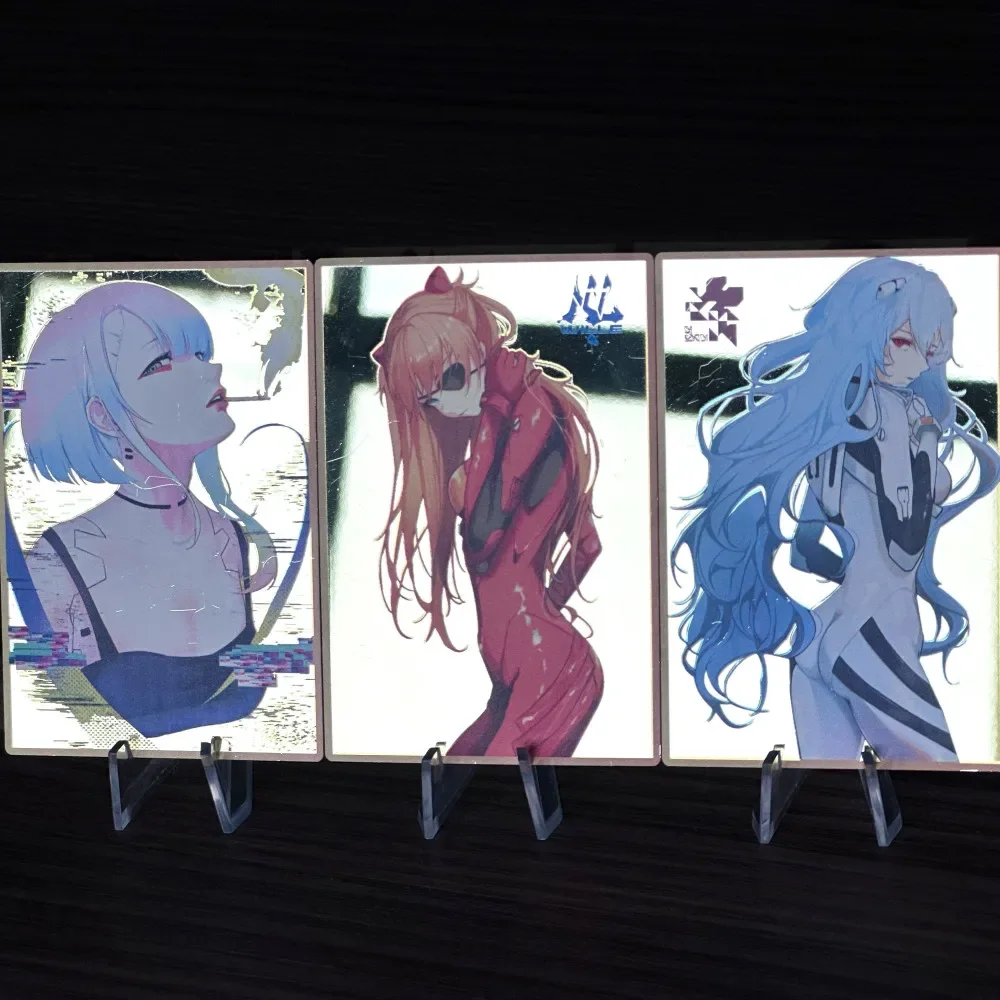 NEON GENESIS EVANGELION Ayanami ReiCyberpunk Animation Peripheral Rare Collection Limited Bright Gold Double Mirror Metal Card