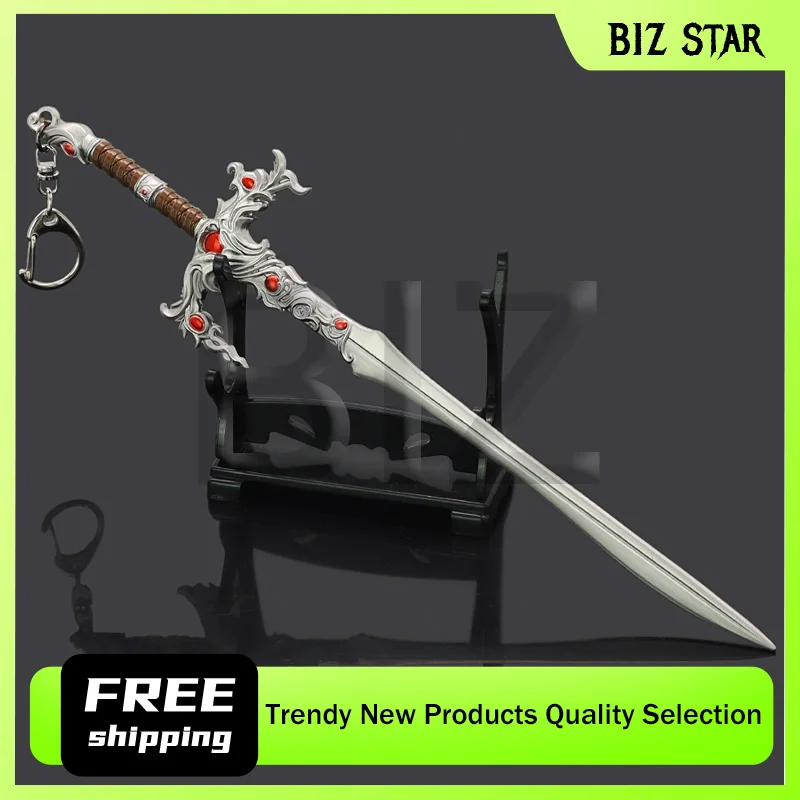 22cm/8.66in Baldur’s Gate Game Peripherals Keychain Githyanki Greatsword Metal Weapon Models Katana Knife Cosplay Props Boy Gift