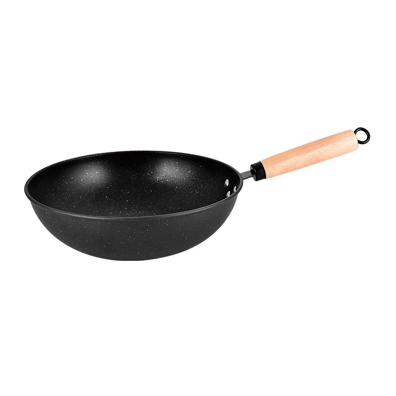 A Three-piece Set of Cookware Made of Tourmaline, Including  Wok,  Soup Pot and  Frying Pan