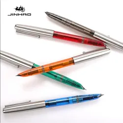 Jinhao-Stylo plume de luxe, 5l'autorisation, rétro, finance, bureau, école, étudiant, encre, nouveau