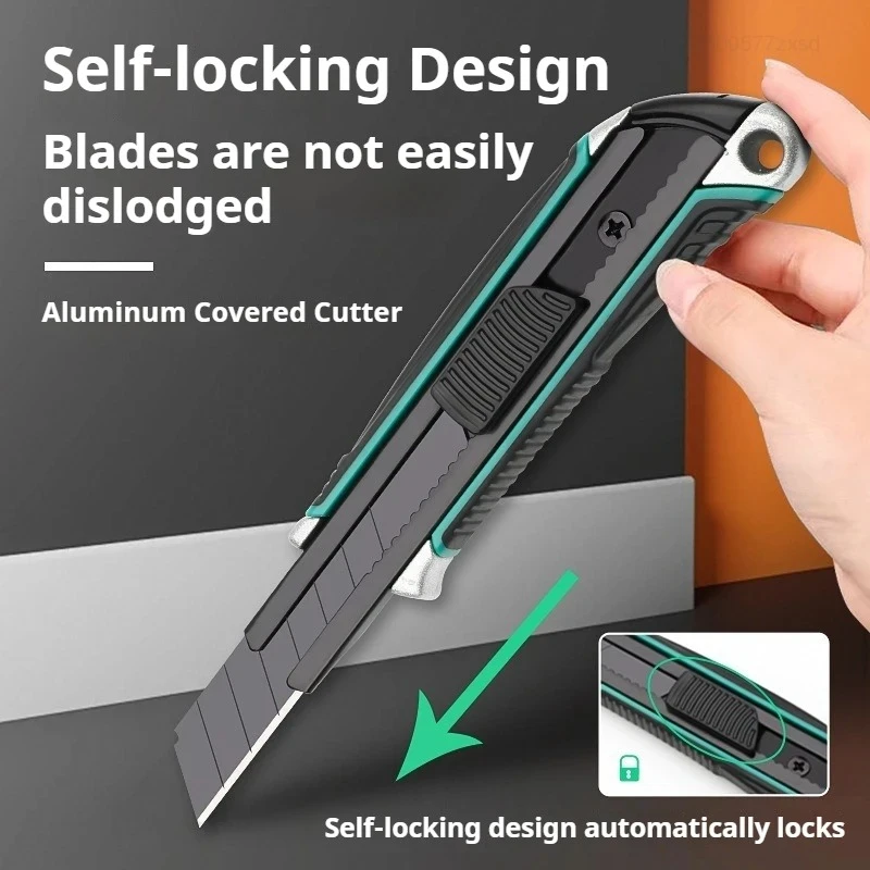 Art Knife Large Blade Heavy Stainless Steel Thickened Multi-Purpose Wallpaper Knife Tool Unboxing Knifes Cutting Supplies