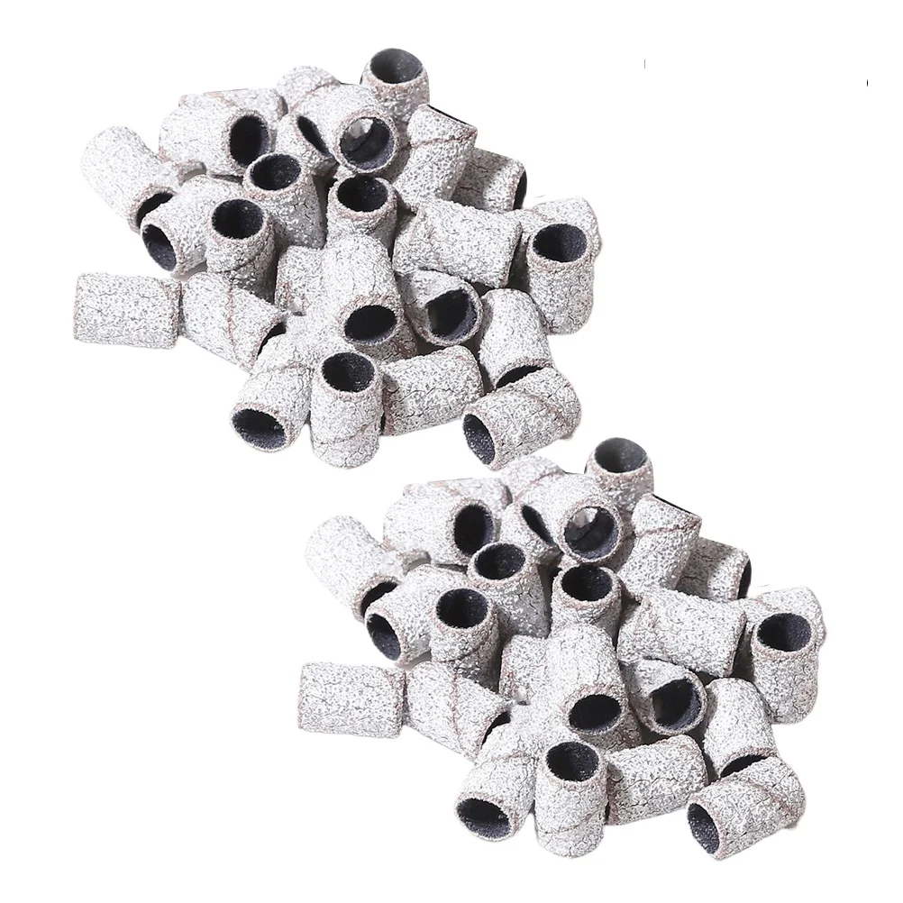 100 قطعة مسمار طحن الرملي الفرقة عالية الجودة الرملي كم هلام مزيل طلاء الأظافر 120 الأبيض هلام مزيل طلاء الأظافر طحن الملمع #4