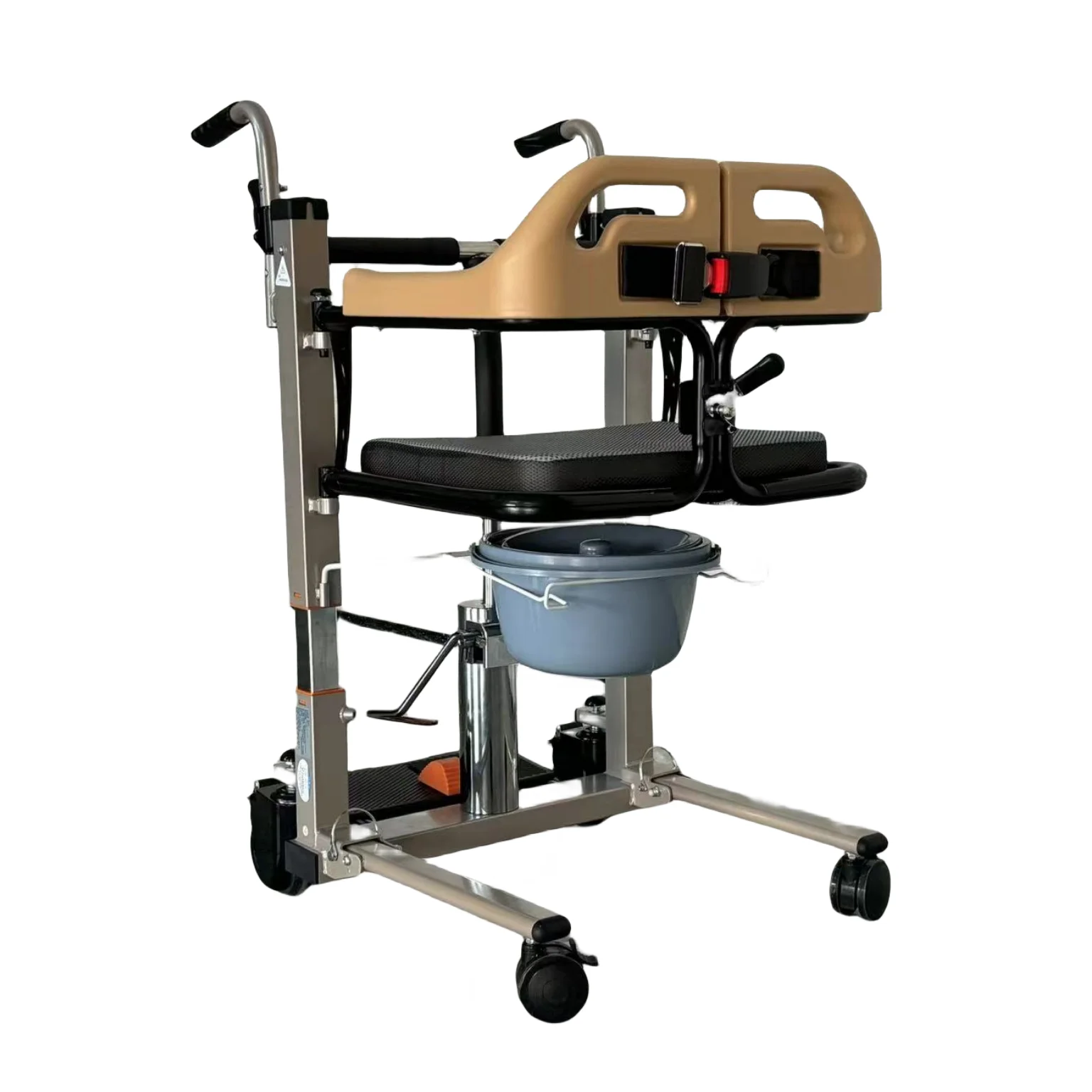 Manual Multi-function Hoist Lifting Wheelchair Elderly Disable Shower Toilet Commode Patient Transfer Chair